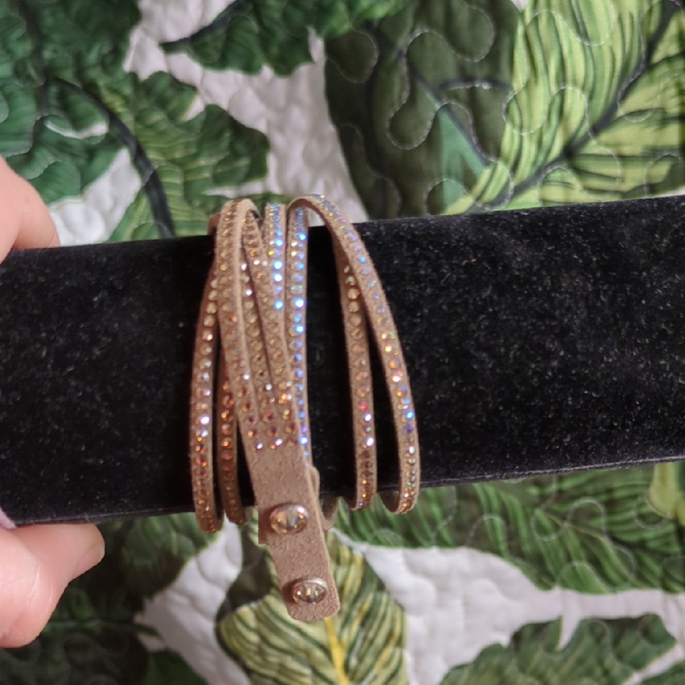 Swarovski Brown Crystal Wrap Bracelet